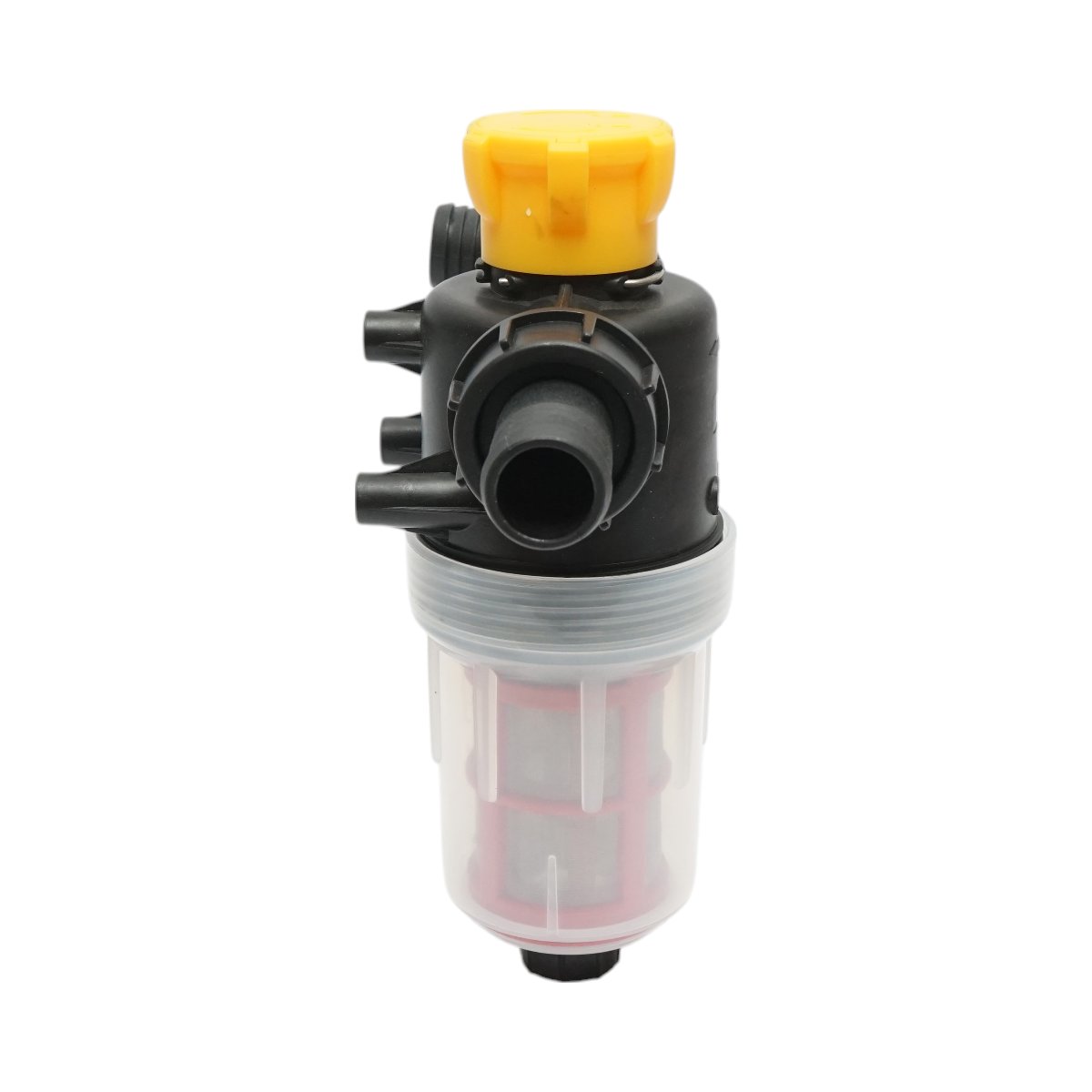 Filtru erbicidator transparent cu 2 site si valva autocuratare, racord 32mm